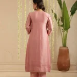 Gulabik Dusty Pink Sequence Work Ethnic Co‑Ord Set for Women