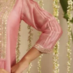 Gulabik Dusty Pink Sequence Work Ethnic Co‑Ord Set for Women
