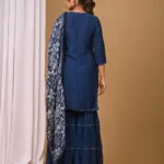 Gulabik Navy Blue Garara Set