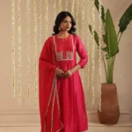 Rani and Red Double Boota Suit Set