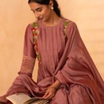 Gulabik Firdaus Suit Set - Dusty Rose