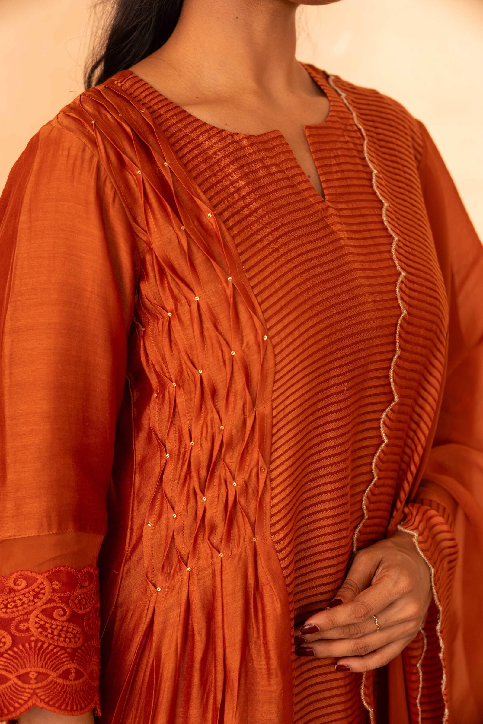 Gulabik Gulposh Suit Set - Rust