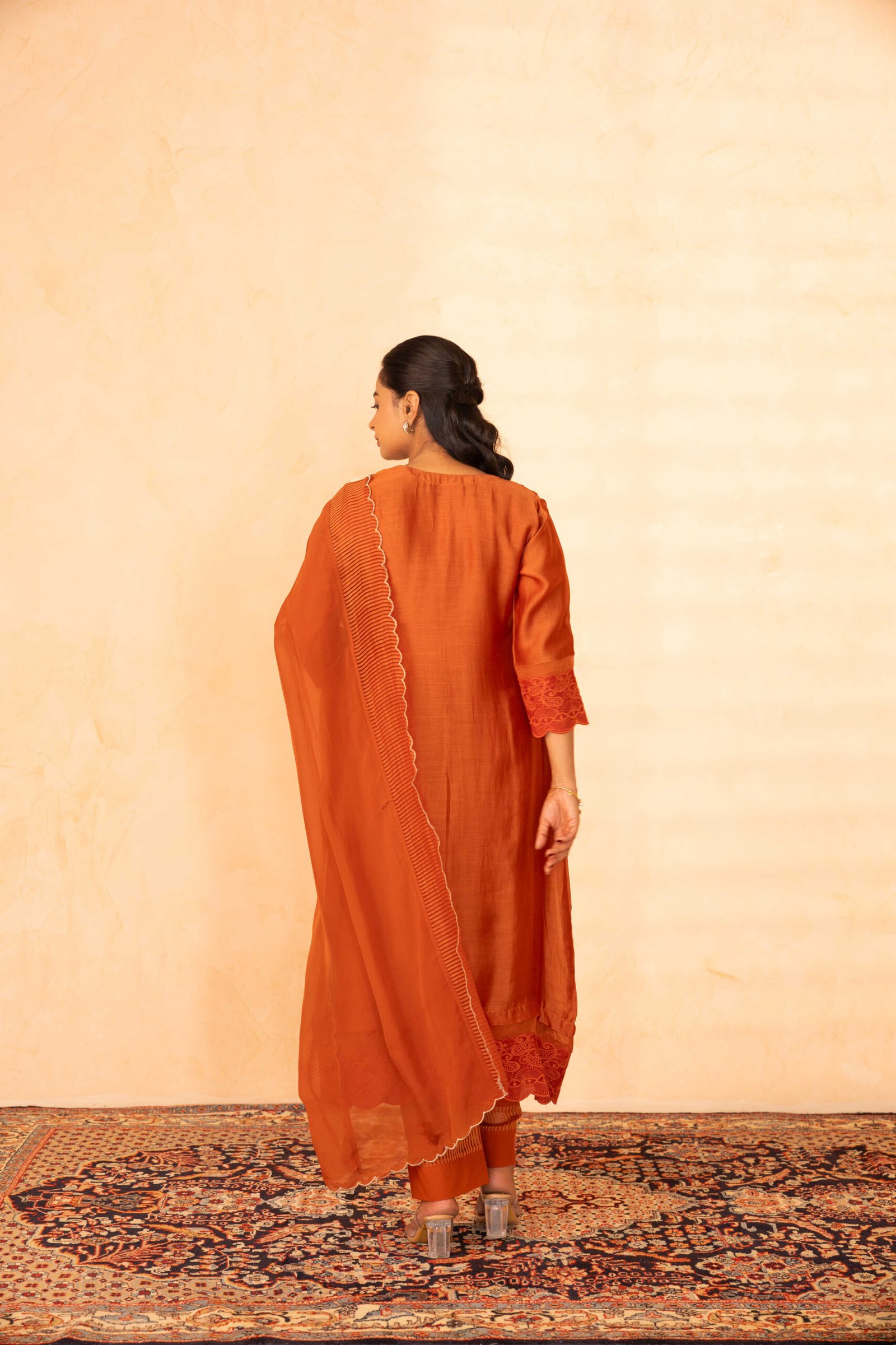 Gulabik Gulposh Suit Set - Rust