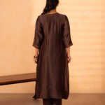 Gulabik Chinar Kurta Pant Set - Coke