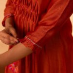 Gulabik Chinar Kurta Pant Set - Rust