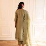 Gulabik Kanak Suit Set - Moss Green