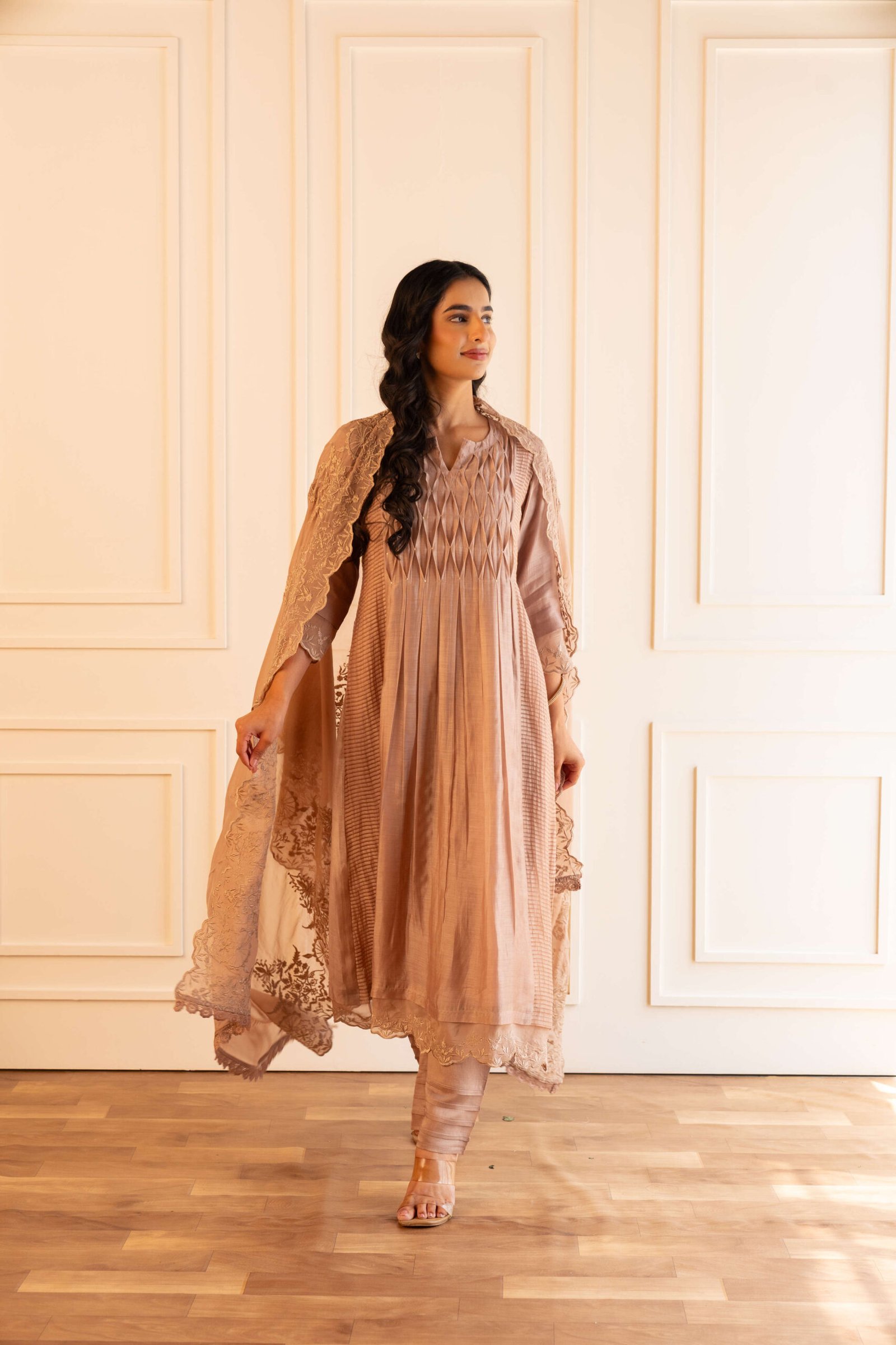 Gulabik Kanak Suit Set - Champagne