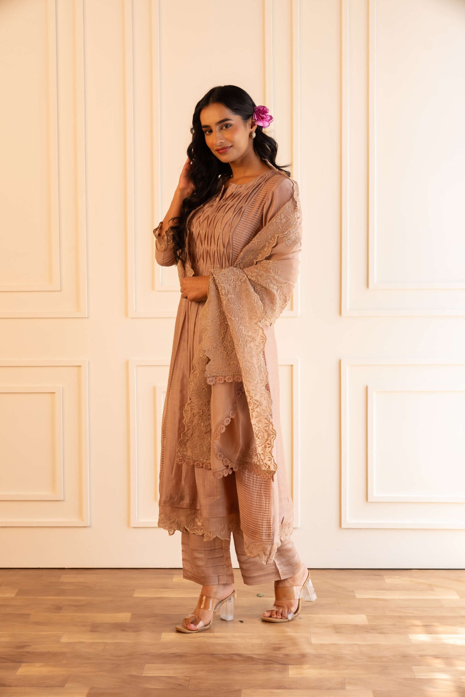 Gulabik Kanak Suit Set - Champagne