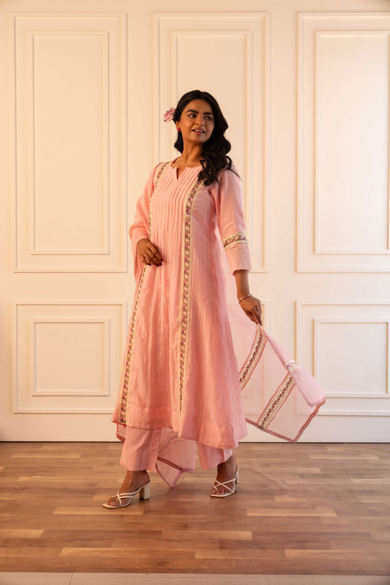 Gulabik Mithila Suit Set - Powder Pink