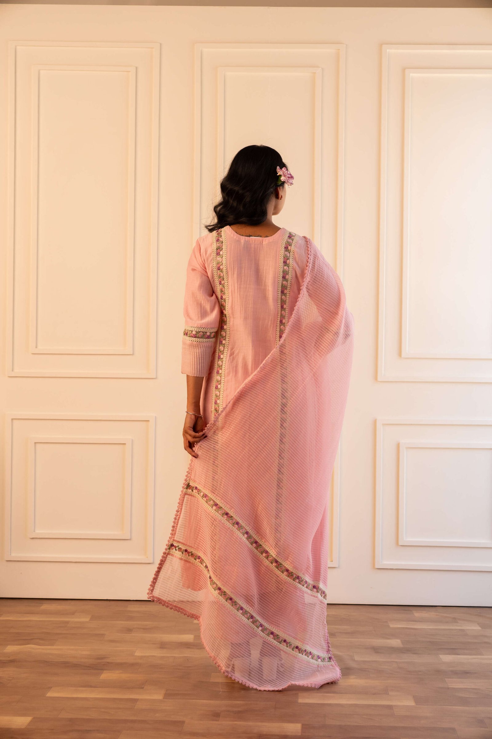 Gulabik Mithila Suit Set - Powder Pink