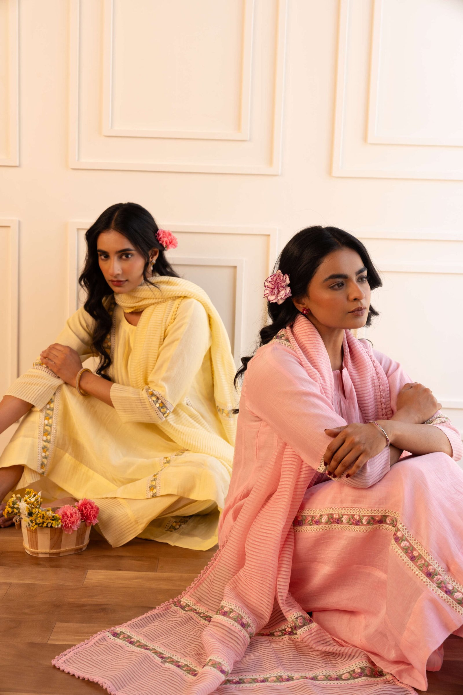 Gulabik Mithila Suit Set - Powder Pink
