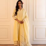 Gulabik Mithila Suit Set - Lemon Yellow