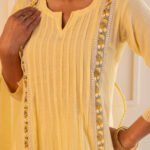 Gulabik Mithila Suit Set - Lemon Yellow