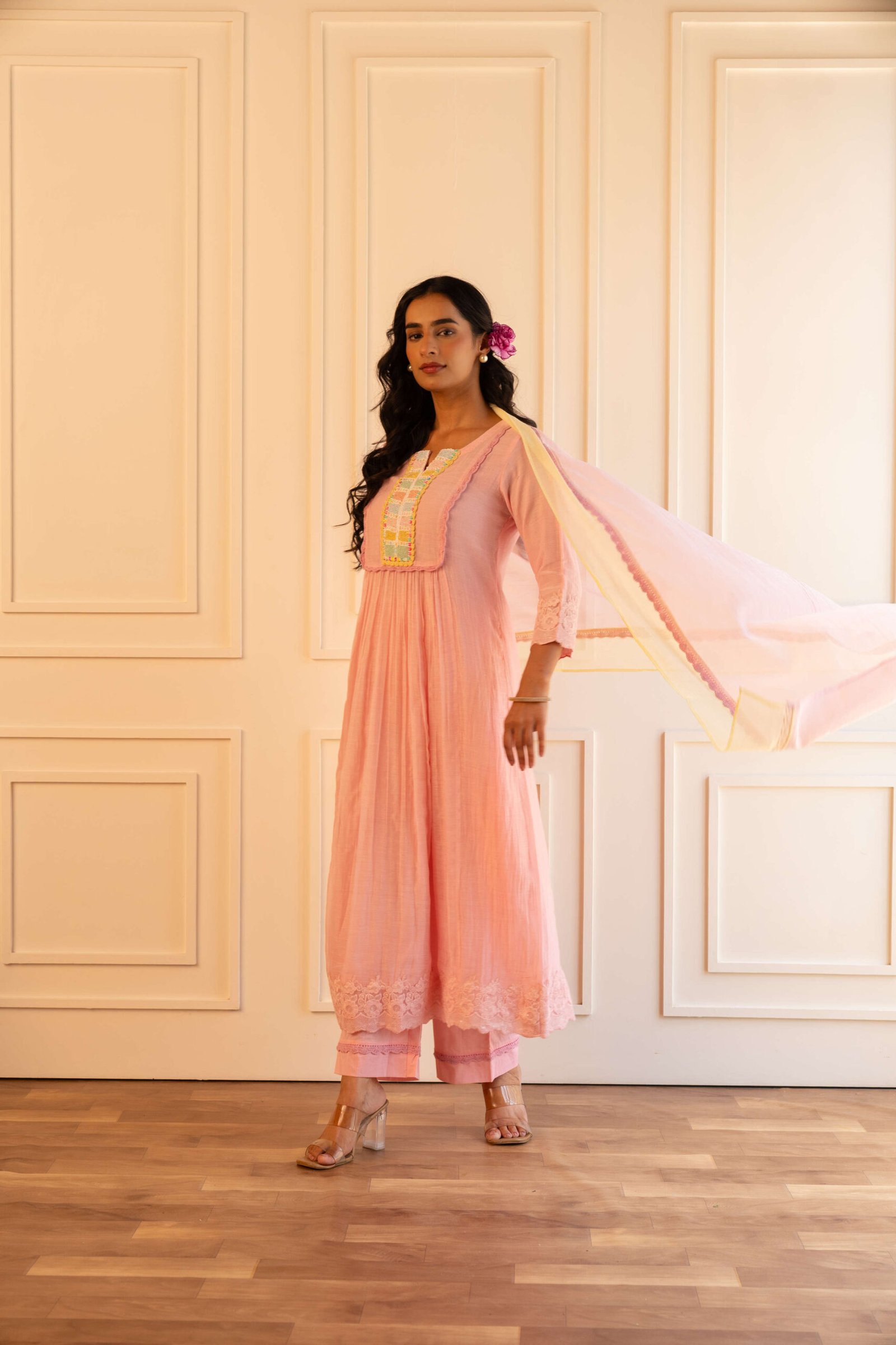 Gulabik Heena Suit Set - Powder Pink