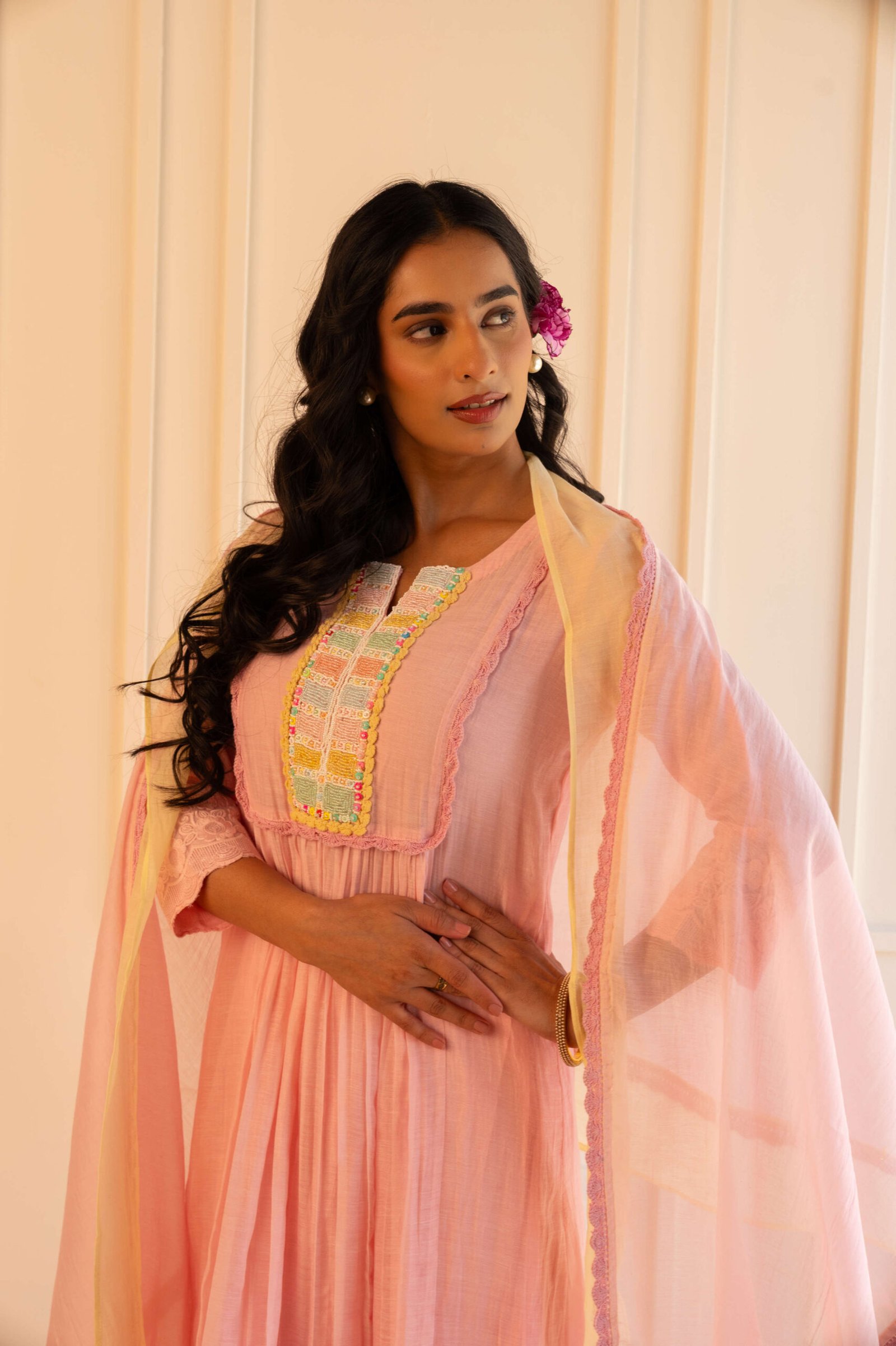 Gulabik Heena Suit Set - Powder Pink