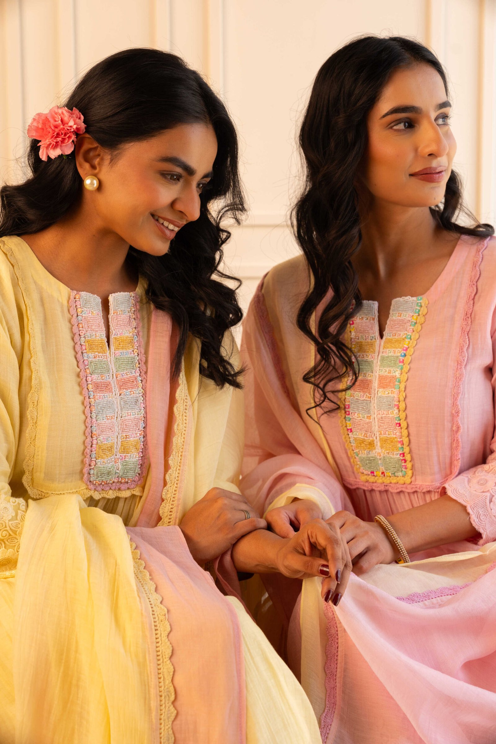 Gulabik Heena Suit Set - Powder Pink