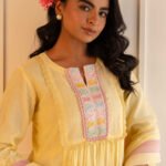 Gulabik Heena Suit Set - Lemon Yellow