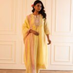 Gulabik Heena Suit Set - Lemon Yellow
