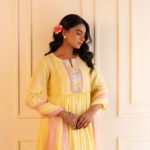 Gulabik Heena Suit Set - Lemon Yellow