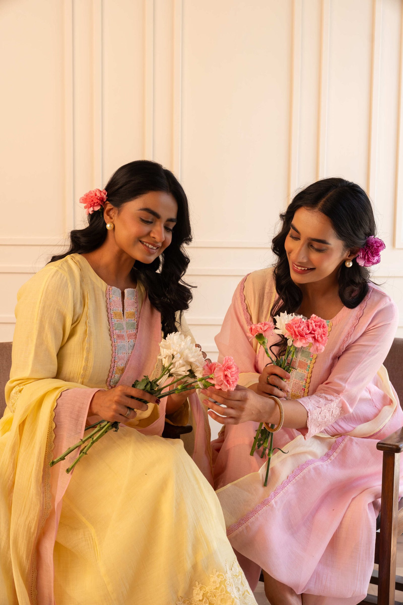 Gulabik Heena Suit Set - Lemon Yellow
