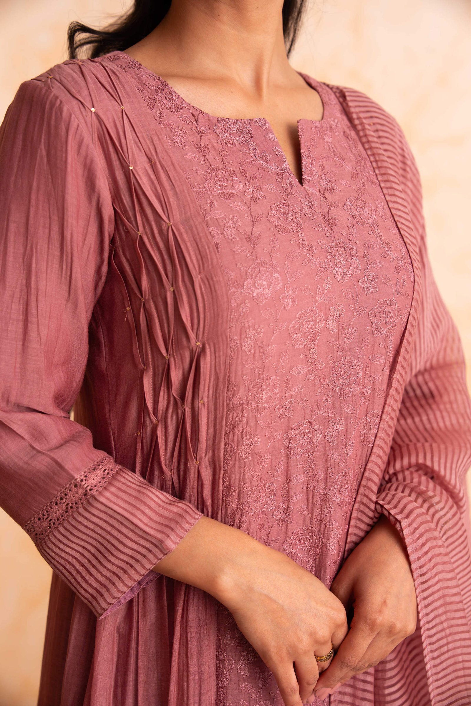 Gulabik Mehak Suit Set - Dusty Rose