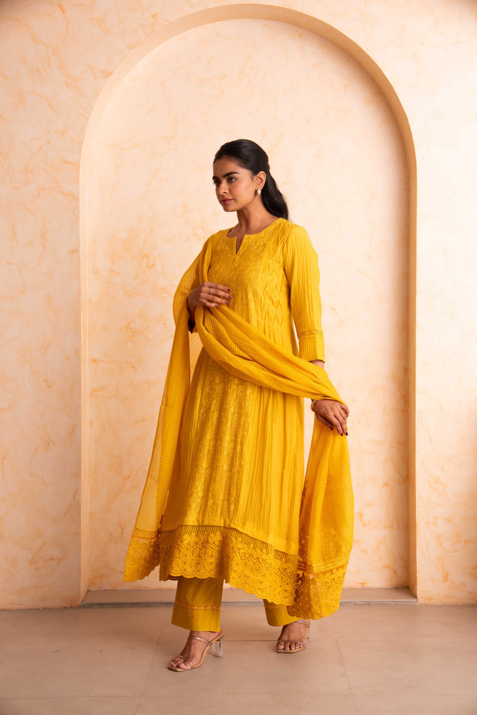 Gulabik Mehak Suit Set - Yellow