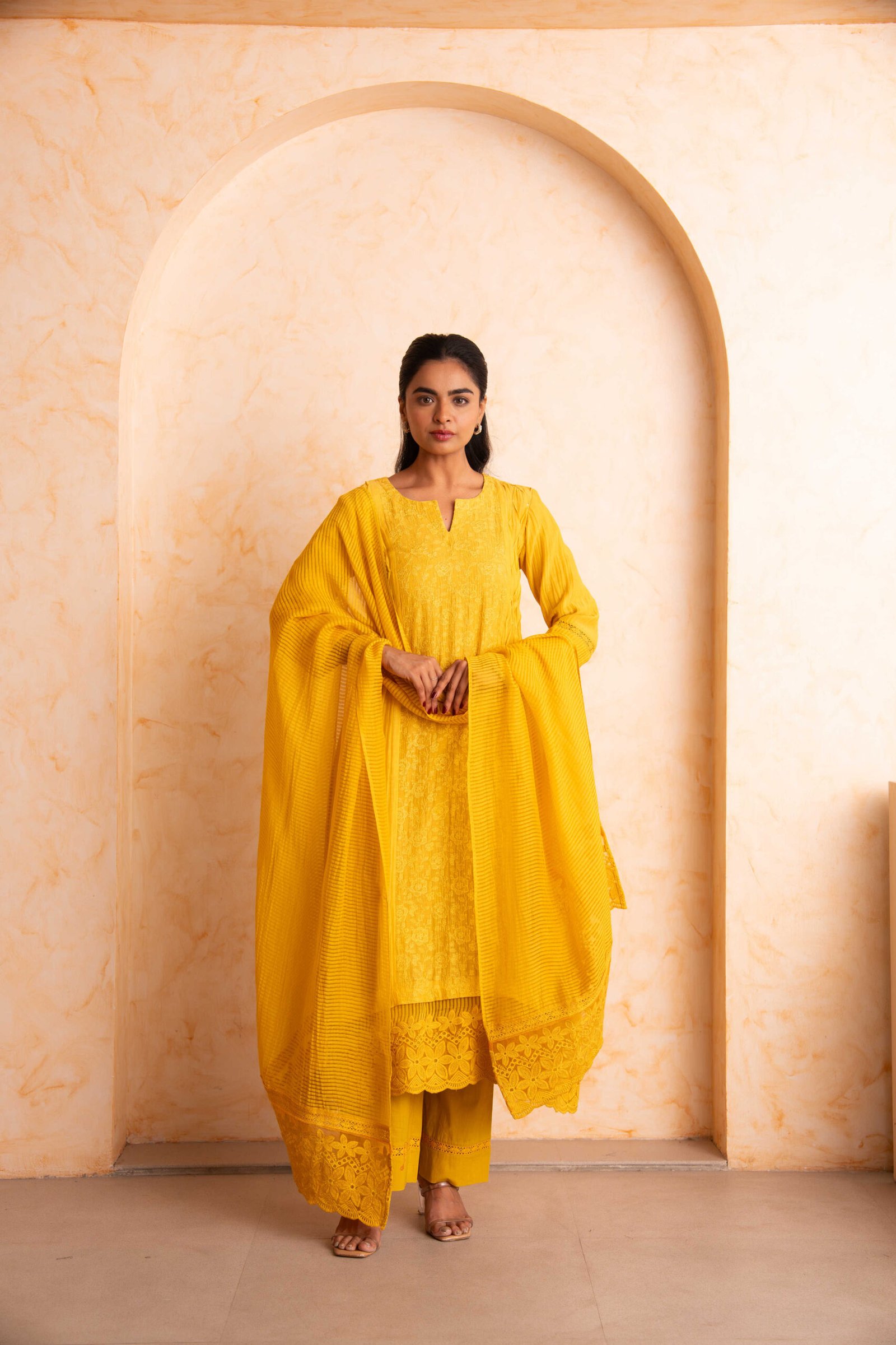 Gulabik Mehak Suit Set - Yellow