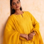 Gulabik Mehak Suit Set - Yellow