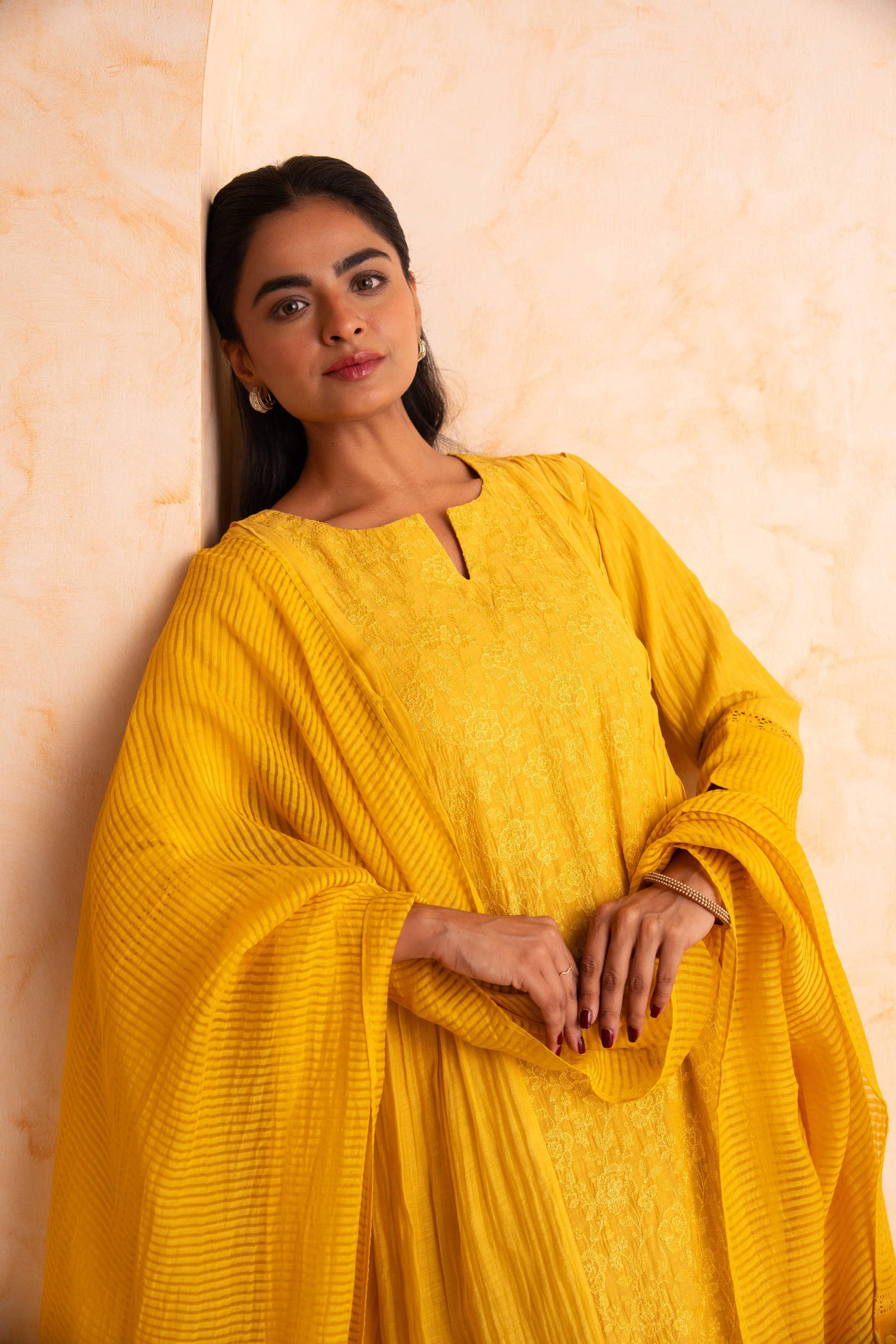 Gulabik Mehak Suit Set - Yellow