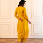 Gulabik Kiana Kurta Pant Set - Yellow