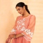 Gulabik Rati Kurta Pant Set - Peach
