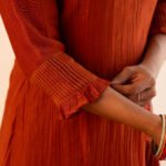 Gulabik Manjari Kurta Pant Set - Rust