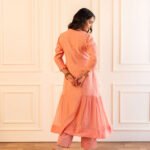 Gulabik Manjari Kurta Pant Set - Peach