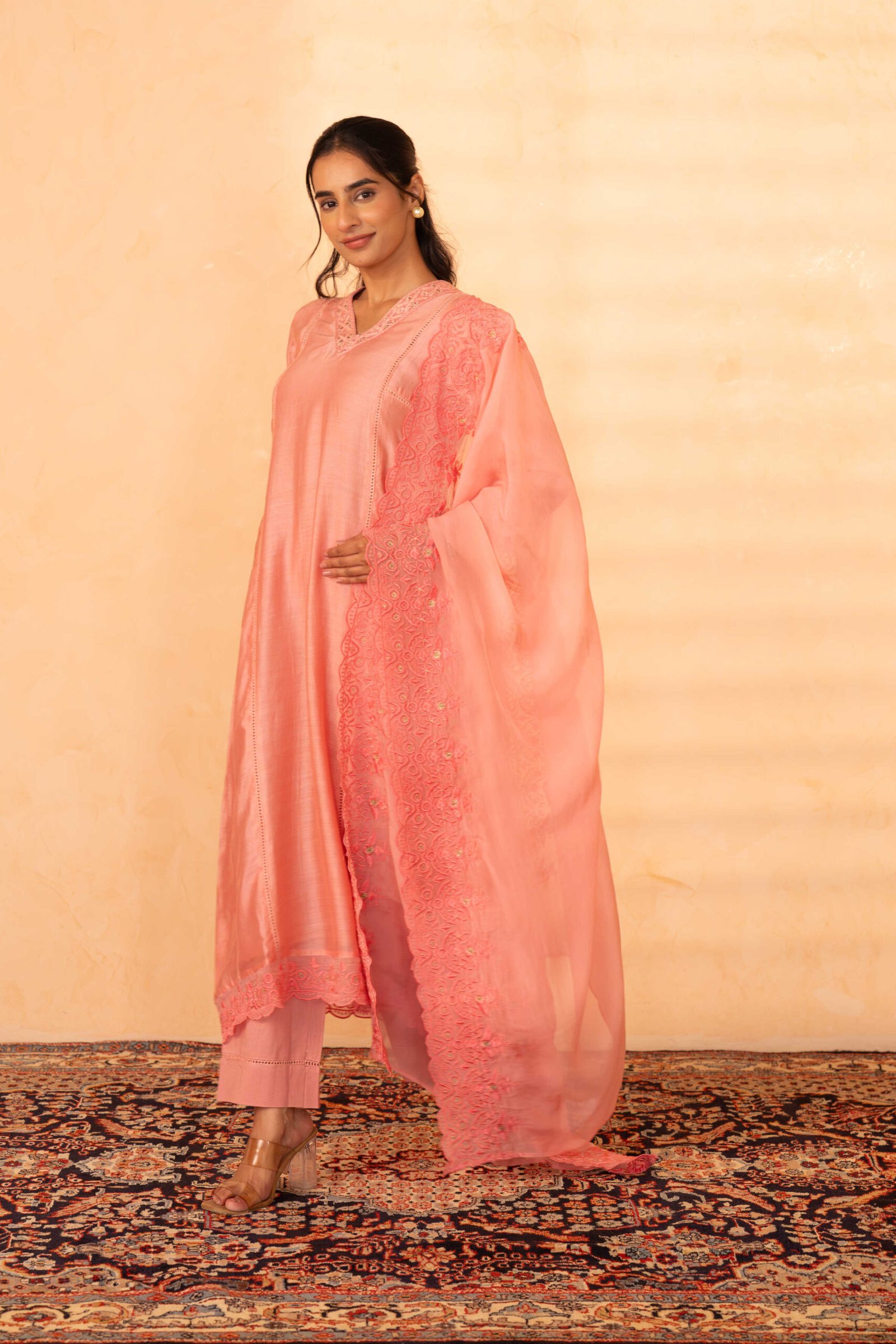 Gulabik Shree Suit Set – Peach