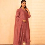 Gulabik Shree Suit Set - Dusty Rose