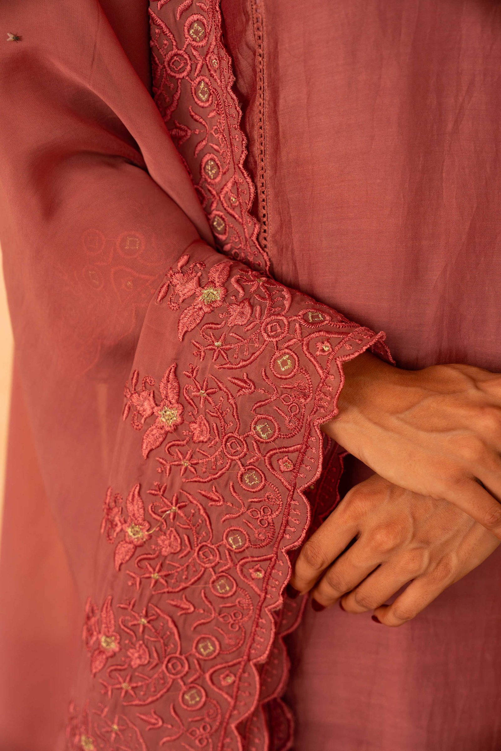 Gulabik Shree Suit Set - Dusty Rose