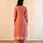 Gulabik Pragya Kurta Pant Set - Peach