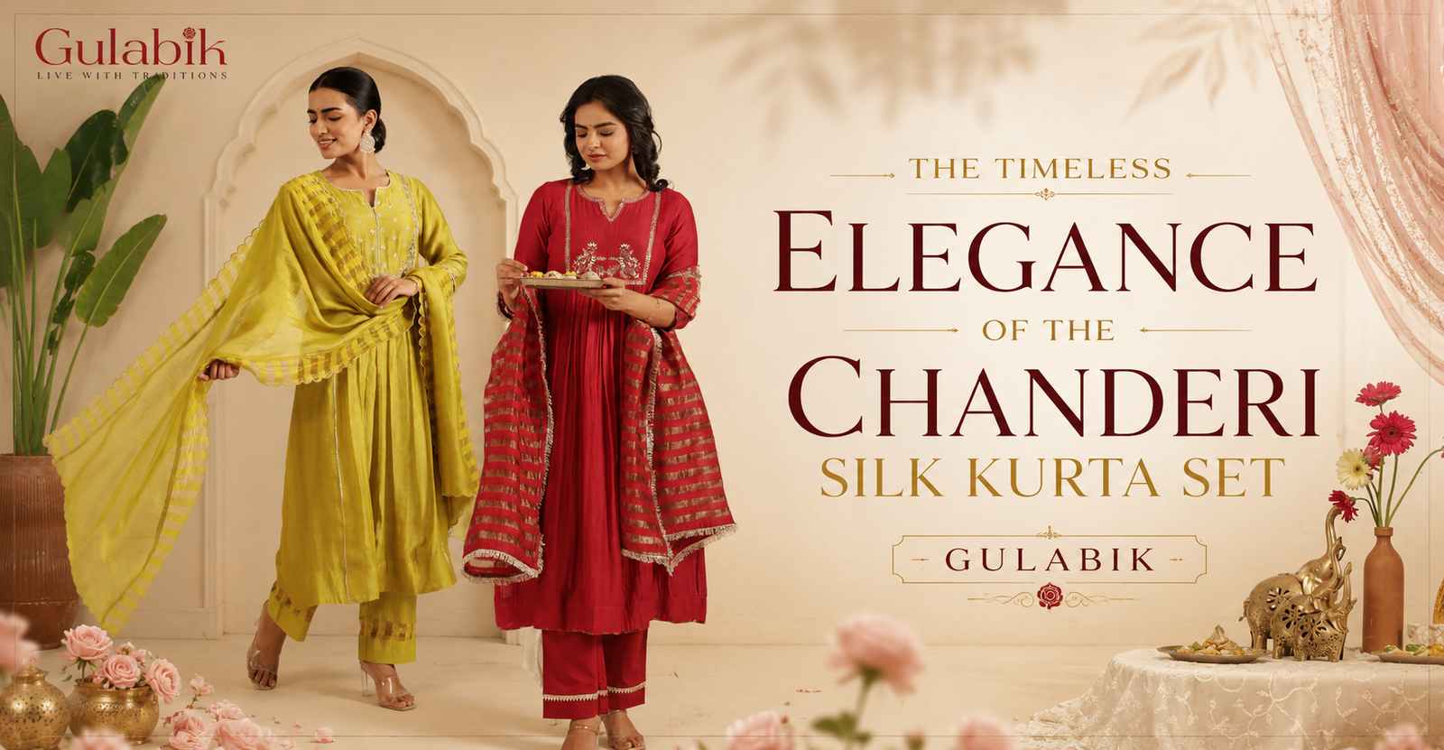 Chanderi Silk Kurta Set